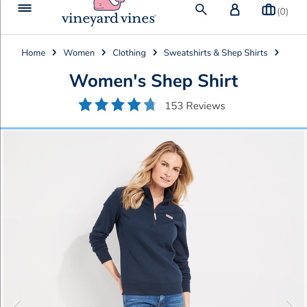 Vineyard Vines 3/4 zip sweatshirt